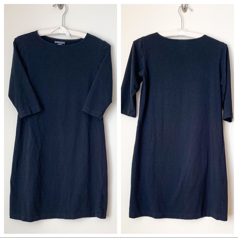 EUC Lands’ End black cotton dress P XS 2-4